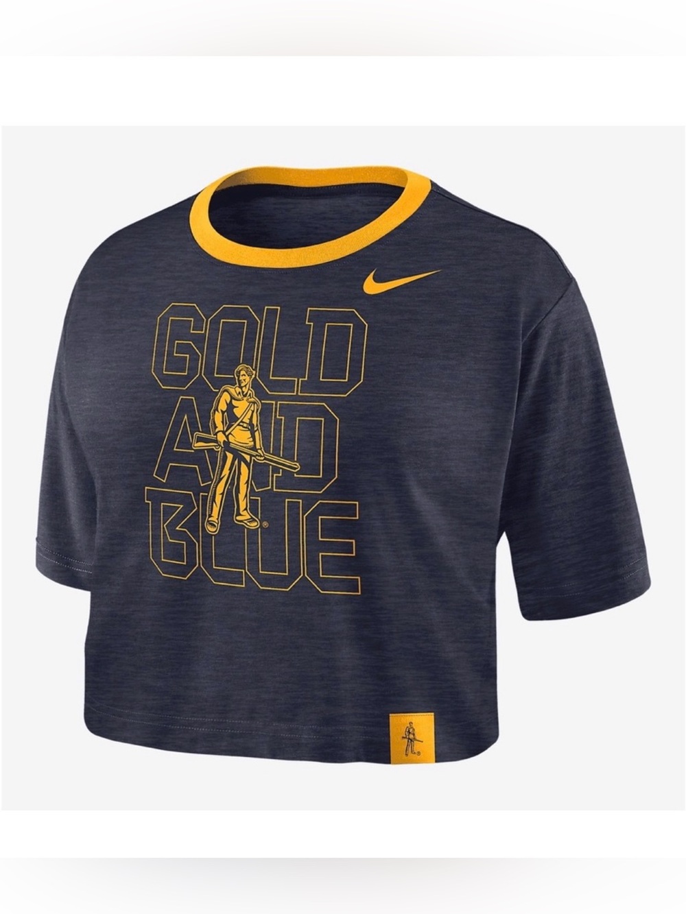 Nike Dri Fit Football Women’s Gold And Blue Crop Top Size XXL NWT
